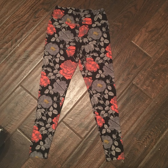 LuLaRoe Flowery Leggings - One Size (OS) - Picture 1 of 4